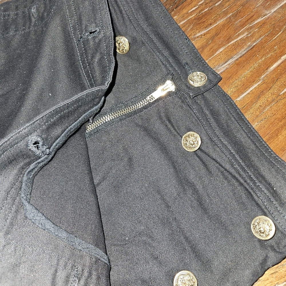 Torn By Ronny Kobo Black Bib Sailor Jeans Size 27 - Picture 5 of 10
